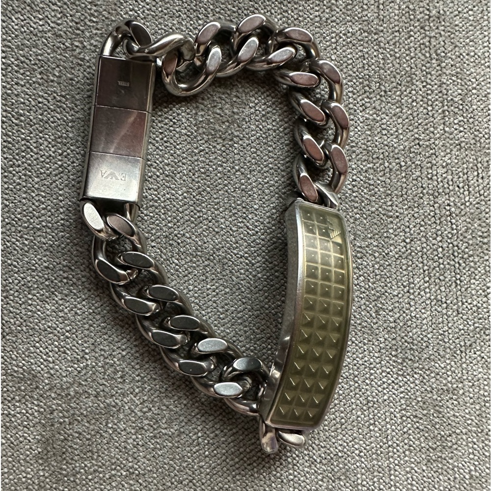 Brand new Men’s 8” Stainless Steel Gunmetal Bracelet of Emporio Armani